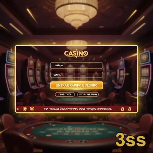 Ilustração de Explore o cassino online 3ss com recompensas VIP